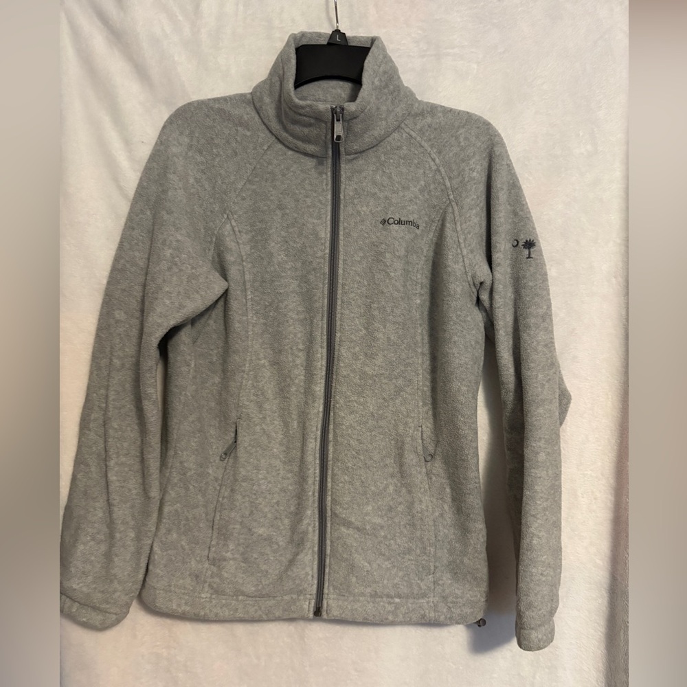 Columbia Heather Gray Fleece Jacket